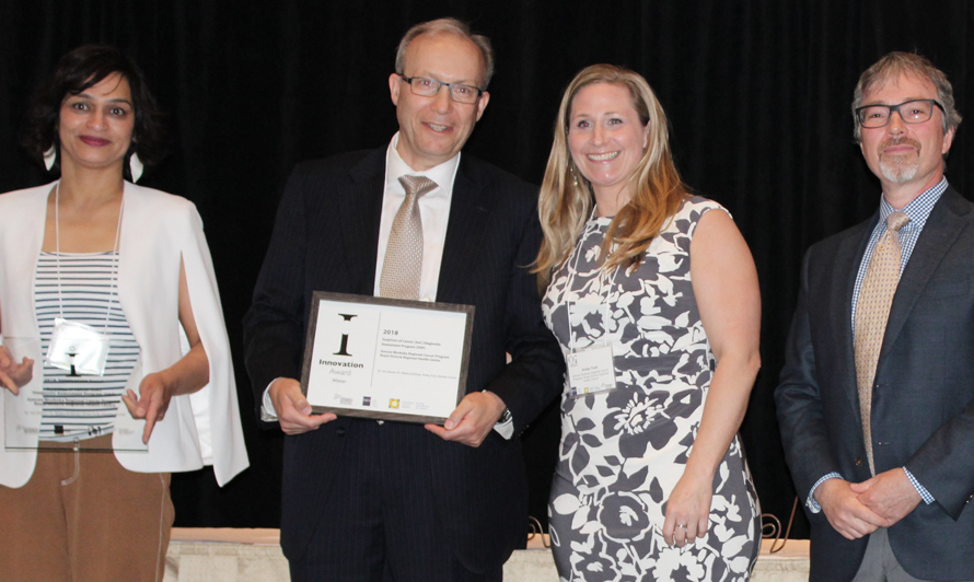 Members of the 2018 Innovation Award winning team from Simcoe Muskoka Regional Cancer Program, Royal Victoria Regional Health Centre.